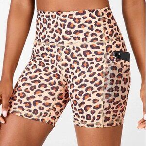 Fabletics Cheetah PowerHold High-Waisted On-The-Go Shorts